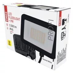   EMOS LED reflektor INOVO 30W 3300lm mozgásérzékelőve IP65 term. fehér