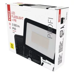   EMOS LED reflektor INOVO 50W 5500lm mozgásérzékelőve IP65 term. fehér