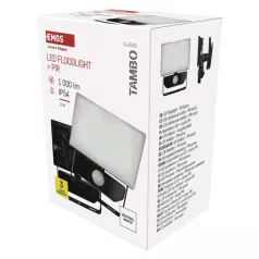   LED-es reflektor TAMBO mozgásérzékelővel, 10 W, 1000 lm, fekete