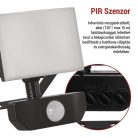 LED-es reflektor TAMBO mozgásérzékelővel, 10 W, 1000 lm, fekete