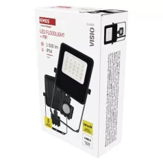   EMOS VISIO LED reflektor 10W mozgásérzékelővel IP54 term. fehér