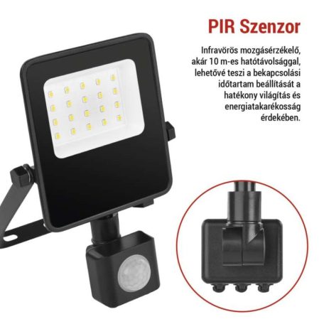EMOS VISIO LED reflektor 10W mozgásérzékelővel IP54 term. fehér