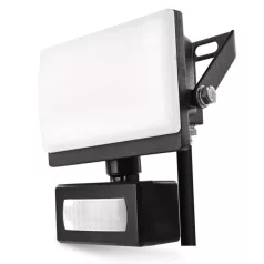   LED-es reflektor TAMBO EVO mozgásérzékelővel, 10 W, 1000 lm, IP44, fekete