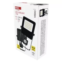   EMOS VISIO LED reflektor 20 W mozgásérzékelővel IP54 term. fehér