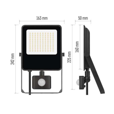 EMOS VISIO LED reflektor 50 W mozgásérzékelővel IP54 term. fehér