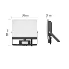 LED-es reflektor TAMBO EVO mozgásérzékelővel, 50 W, 5000 lm, IP44, fekete