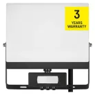 LED-es reflektor TAMBO EVO mozgásérzékelővel, 50 W, 5000 lm, IP44, fekete