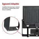 LED-es reflektor TAMBO EVO mozgásérzékelővel, 50 W, 5000 lm, IP44, fekete