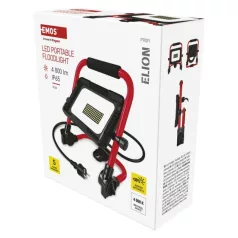   LED reflektor ELION 30W, red-fekete, IP65, 4800 lm, természetes fehér