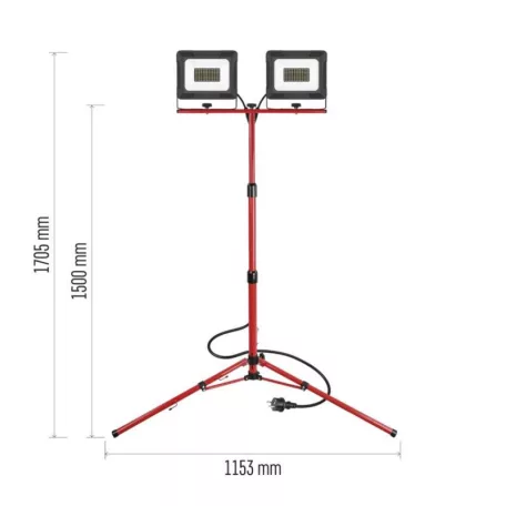 EMOS ELION LED reflektor 2×50W + háromlábú állvány