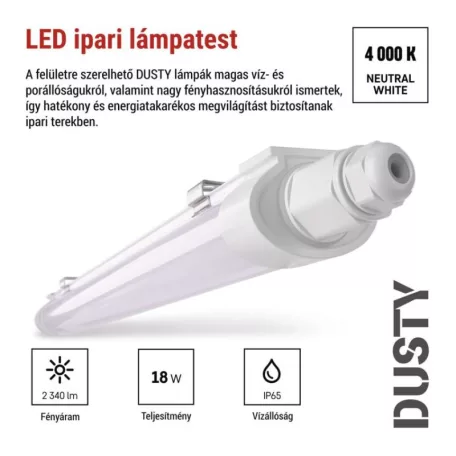EMOS LED porálló lámpa DUSTY 18W IP65 1700lm természetes fehér