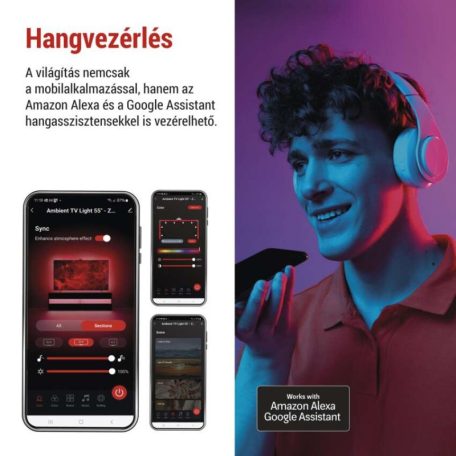 GoSmart Ambient LED RGB világítás TV-hez 55“ (139 cm)