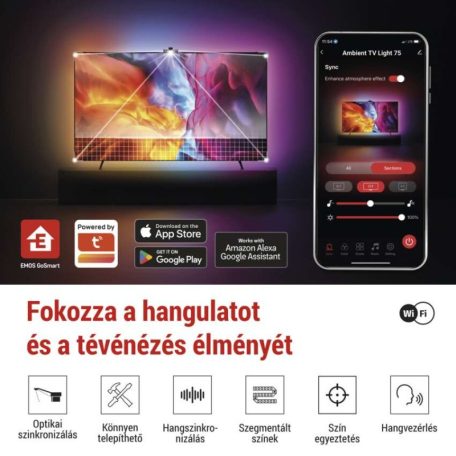 GoSmart Ambient LED RGB világítás TV-hez 65“ (164 cm)