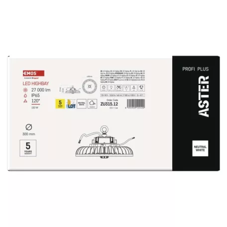 EMOS LED HIGHBAY ipari mennyezeti lámpa ASTER 150W IP65 120°