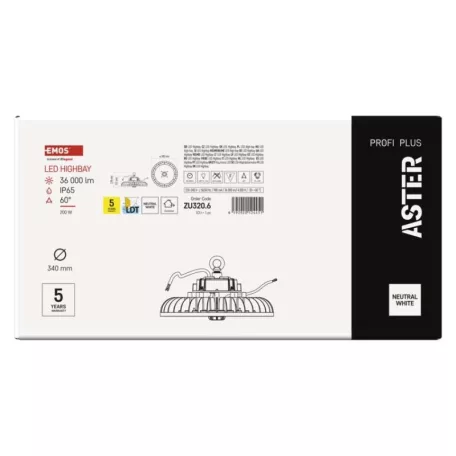 EMOS LED HIGHBAY ipari mennyezeti lámpa ASTER 200W IP65 60°