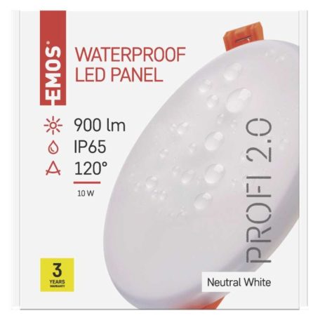 EMOS LED panel VIXXO beépíthető 10W 900lm IP65 természetes fehér