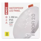 EMOS LED panel VIXXObeépíthető 13.5W 1250lm IP65 természetes fehér