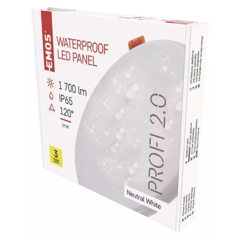 EMOS LED panel VIXXObeépíthető 19W 1700lm IP65 természetes f