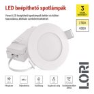 LED reflektor LORI fehér, kerek, 4,5W CCT