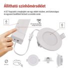 LED reflektor LORI fehér, kerek, 4,5W CCT