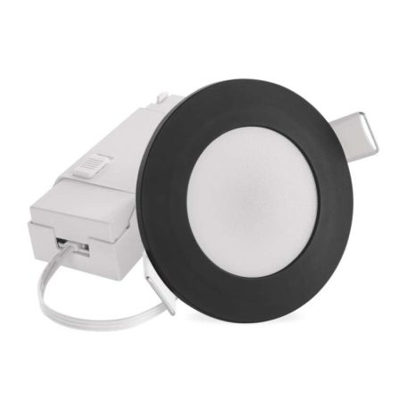 LED reflektor LORI fekete, kerek, 4,5W CCT