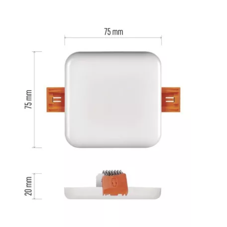EMOS LED panel VIXXO beépíthető 6W 500lm IP65 term. fehér