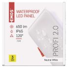 EMOS LED panel VIXXO beépíthető 7,5W 650lm IP65 term. fehér