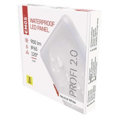   EMOS LED panel VIXXO beépíthető 10W 900lm IP65 természetes fehér