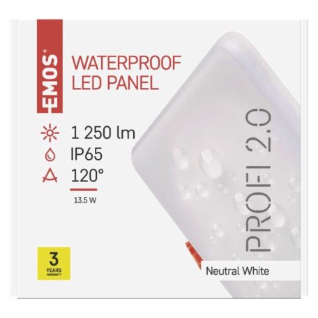 EMOS LED panel VIXXO beépíthető 13.5W 1250lm IP65 természetes fehér