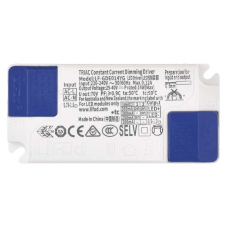 Triac dimmelhető meghajtó LED lámpatesthez 350mA 14W