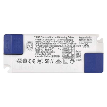 Triac dimmelhető meghajtó LED lámpatesthez 700mA 28W