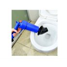 Sprinter Dugulás megszüntető WC pumpa - 3-féle fejjel - Kék - Sűrített levegős nagy teljesítményű dugulás elhárító,lefolyó tisztító
