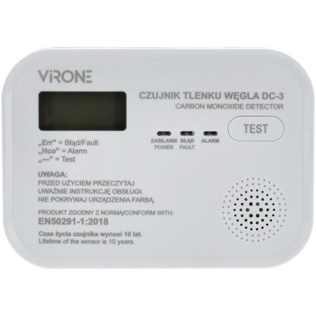 Anco Szénmonoxid érzékelő LCD kijelzővel szén-monoxid riasztó, co érzékelő lcd kijelzővel Virone dc3, Tracon co218a pozitív listás érzékelő