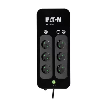 EATON UPS 3S (3+3 Schuko) 550VA (330 W) OFFLINE szünetmentes tápegység, torony - USB interfész felügyeleti szoftverrel