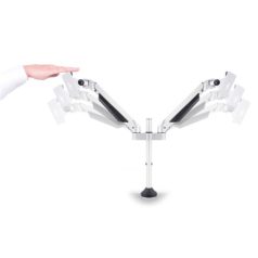   MULTIBRACKETS 2 karos asztali konzol, M VESA Gas Lift Arm Dual White (15-32", max.VESA: 100x100 mm, 10 kg)