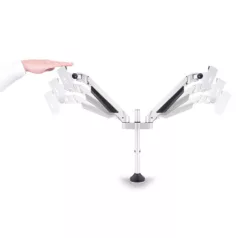   MULTIBRACKETS 2 karos asztali konzol, M VESA Gas Lift Arm Dual White (15-32", max.VESA: 100x100 mm, 10 kg)