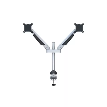 MULTIBRACKETS 2 karos asztali konzol, M VESA Gas Lift Arm Dual Silver (15-32", max.VESA: 100x100 mm, 10 kg)