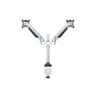MULTIBRACKETS 2 karos asztali konzol, M VESA Gas Lift Arm Dual Silver (15-32", max.VESA: 100x100 mm, 10 kg)