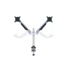 MULTIBRACKETS 2 karos asztali konzol, M VESA Gas Lift Arm Dual Silver (15-32", max.VESA: 100x100 mm, 10 kg)