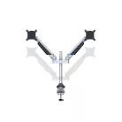 MULTIBRACKETS 2 karos asztali konzol, M VESA Gas Lift Arm Dual Silver (15-32", max.VESA: 100x100 mm, 10 kg)