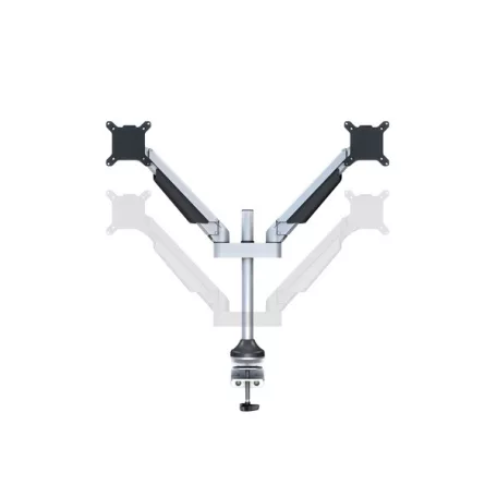 MULTIBRACKETS 2 karos asztali konzol, M VESA Gas Lift Arm Dual Silver (15-32", max.VESA: 100x100 mm, 10 kg)