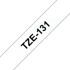   BROTHER szalag TZe-131, Átlátszó alapon Fekete, Laminált, 12mm  0.47", 8 méter