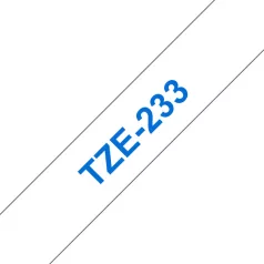   BROTHER szalag TZe-233, Fehér alapon Kék, Laminált, 12mm  0.47", 8 méter