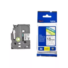   BROTHER szalag TZe-141, Átlátszó alapon Fekete, Laminált, 18mm  0.7", 8 méter