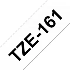   BROTHER szalag TZe-161, Átlátszó alapon Fekete, Laminált, 36mm  1.4", 8 méter