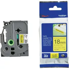   BROTHER szalag TZe-S641, Sárga alapon Fekete, Erős tapadású, 18mm  0.7", 8 méter