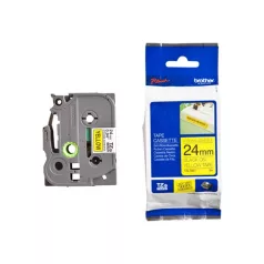   BROTHER szalag TZe-S651, Sárga alapon Fekete, Erős tapadású, 24mm  0.94", 8 méter