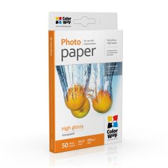   COLORWAY Fotópapír, magasfényű (high glossy), 200 g/m2, 10x15, 50 lap