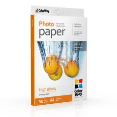   COLORWAY Fotópapír, magasfényű (high glossy), 230 g/m2, A4, 50 lap