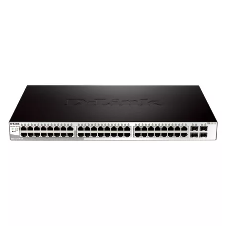 D-LINK Switch 48x1000Mbps + 4xGigabit SFP Menedzselhető Rackes, DGS-1210-52/E